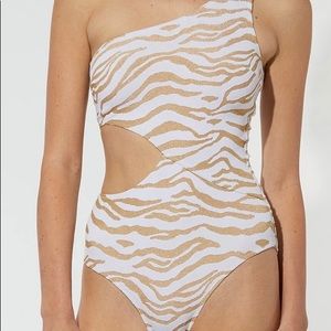 SOLID & STRIPED Claudia Zebra Print One Piece - Never Worn!